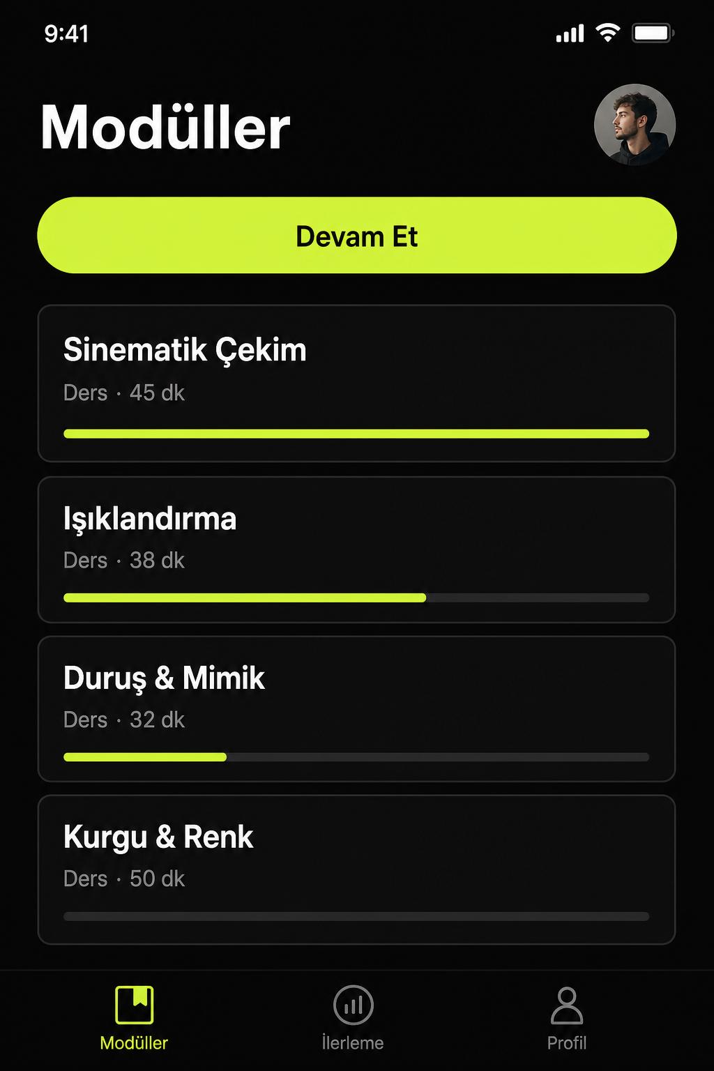 Üretim Okulu platform paneli — mobil görünümü